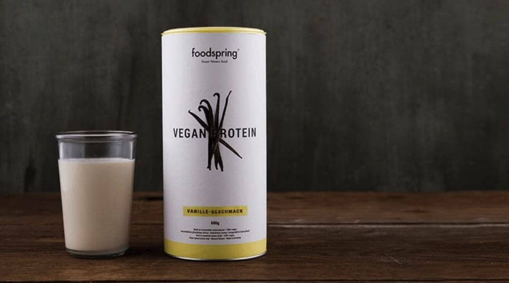 Foodspring vanilla vegan protein shake