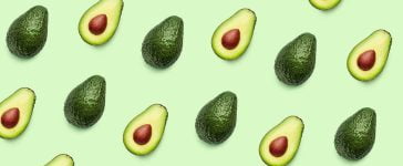 Avocado pattern to signify a healthy pre running snack