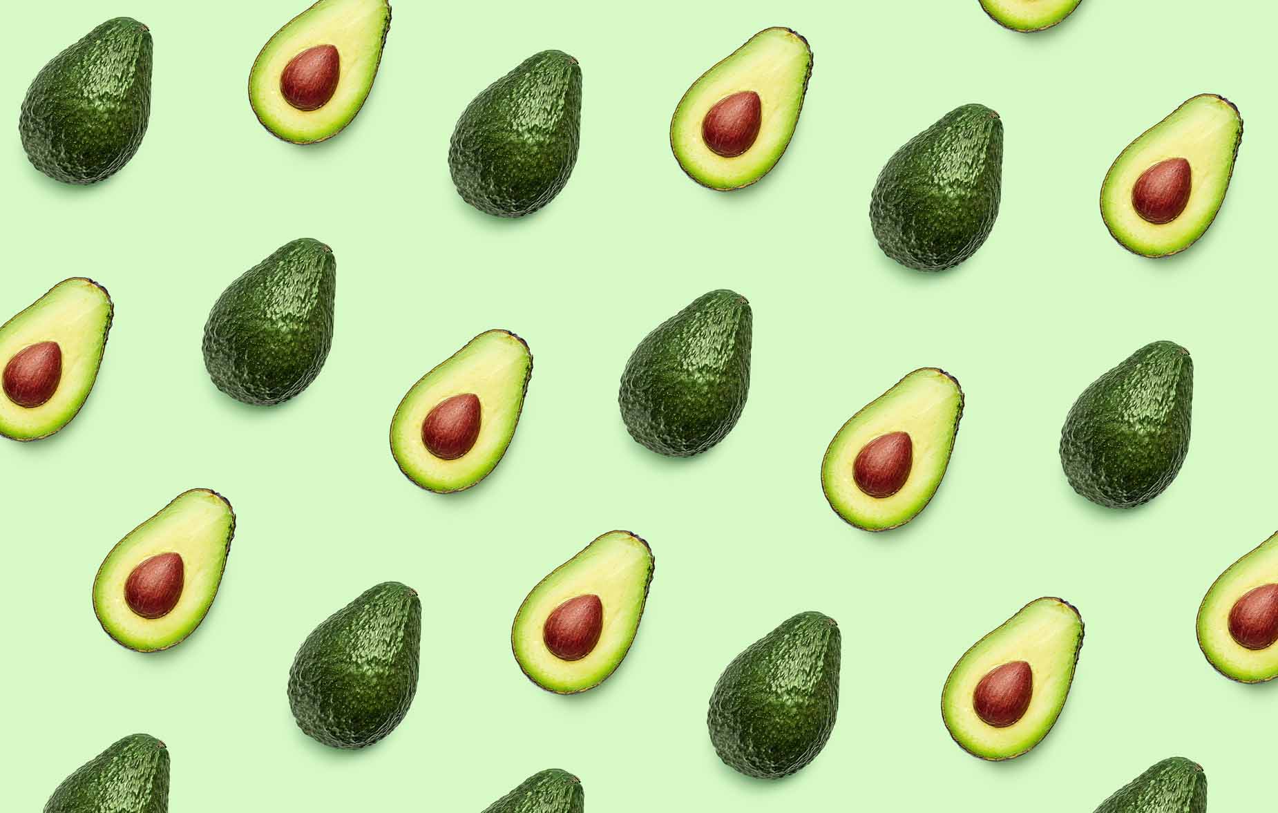 Avocado pattern to signify a healthy pre running snack