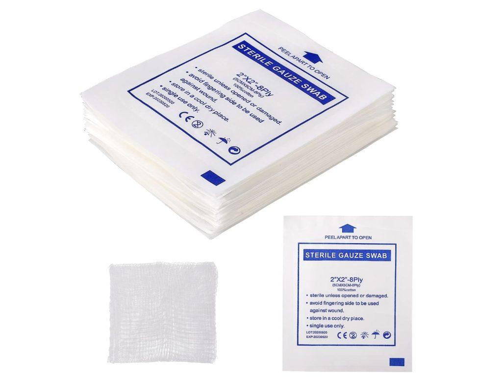 Gauze pads for running injuries by Amazon